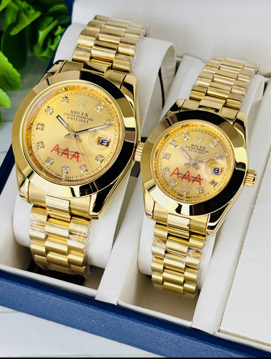 Elegant ROLEX Pair Watch: Luxury Design for Couples