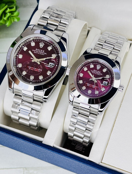 Elegant ROLEX Pair Watch: Luxury Design for Couples